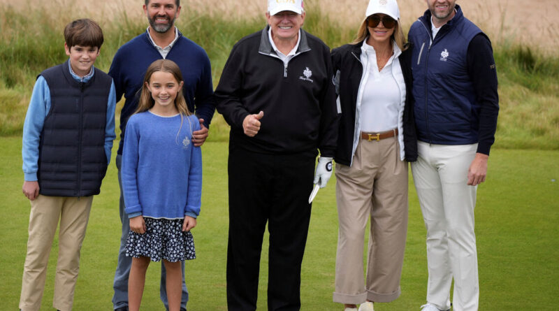 Trump opens new golf course in Scotland, heading home with eye on Middle East