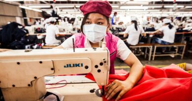 A woman works at a Better Work-affiliated factory in Viet Nam.
