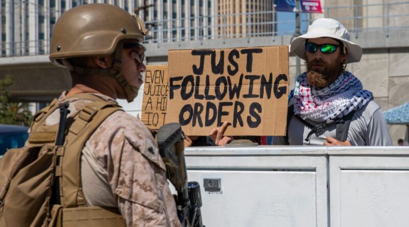 What are hundreds of Marines still doing in LA? Not much.