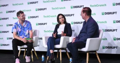 May Habib onstage at TechCrunch Disrupt 2023. AI Writer
