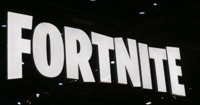 PARIS, FRANCE - OCTOBER 25: The logo of the video game" Fortnite is displayed during the 'Paris Games Week' on October 25, 2018 in Paris, France. 'Paris Games Week' is an international trade fair for video games and runs from October 26 to 31, 2018. Pro during the 'Paris Games Week' on October 25, 2018 in Paris, France. 'Paris Games Week' is an international trade fair for video games and runs from October 26 to 31, 2018. (Photo by Chesnot/Getty Images)