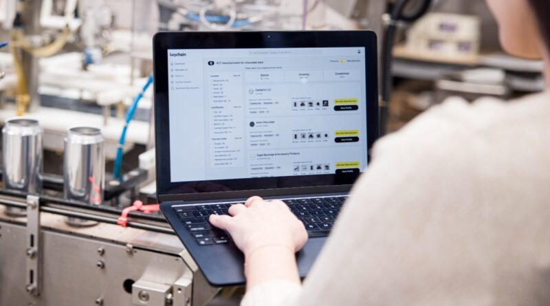 Keychain software displayed on a laptop
