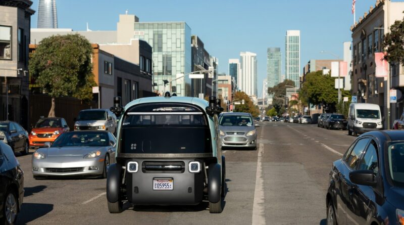 The Zoox robotaxi in San Francisco
