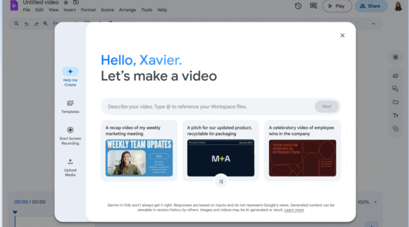 Google makes it easier to edit Drive videos with a new Vids shortcut button | TechCrunch