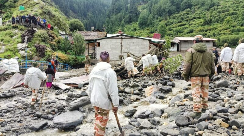 India’s flood rescue efforts hampered by landslides, blocked roads