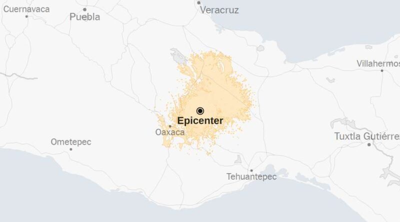 Map: 5.8-Magnitude Earthquake Strikes Mexico
