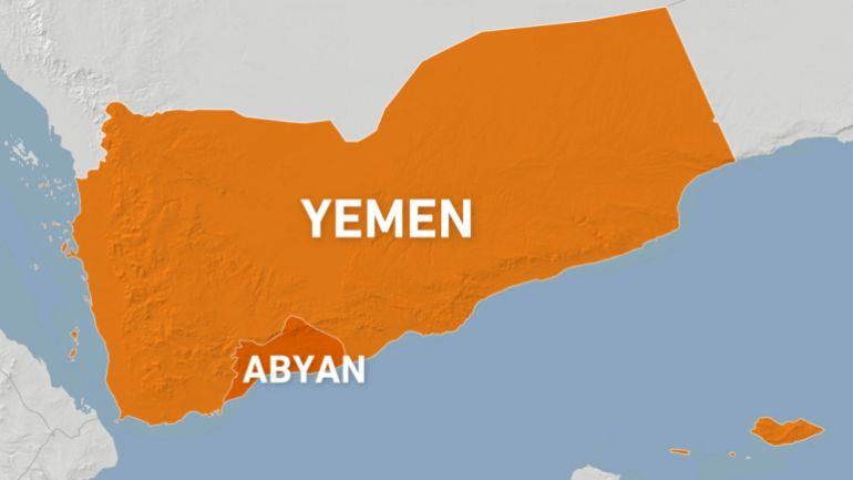 An Al Jazeera infographic map of Yemen.