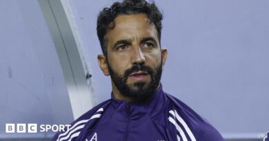 Ruben Amorim watches on during a Manchester United pre-season match