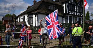 Scuffles, arrests as protesters across UK rally against asylum hotels