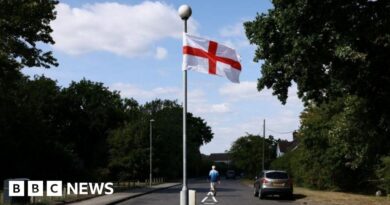 The questions about St George's and union jack flags lining British streets