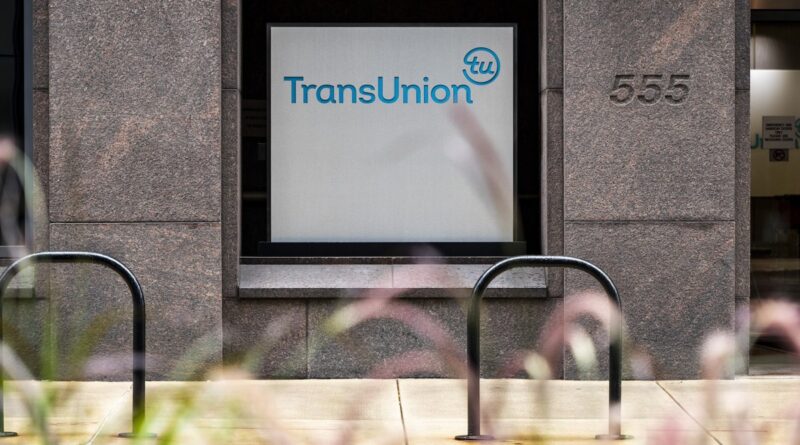 a photo showing outside the office of a TransUnion building in Chicago.