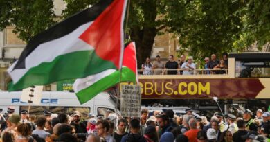 People protest in support of Palestine Action in London, UK