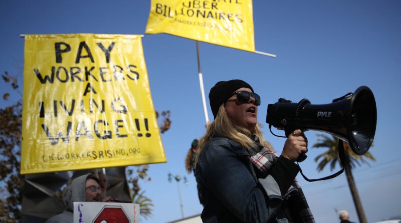 Uber And Lyft Drivers Protest For Fairer Pay