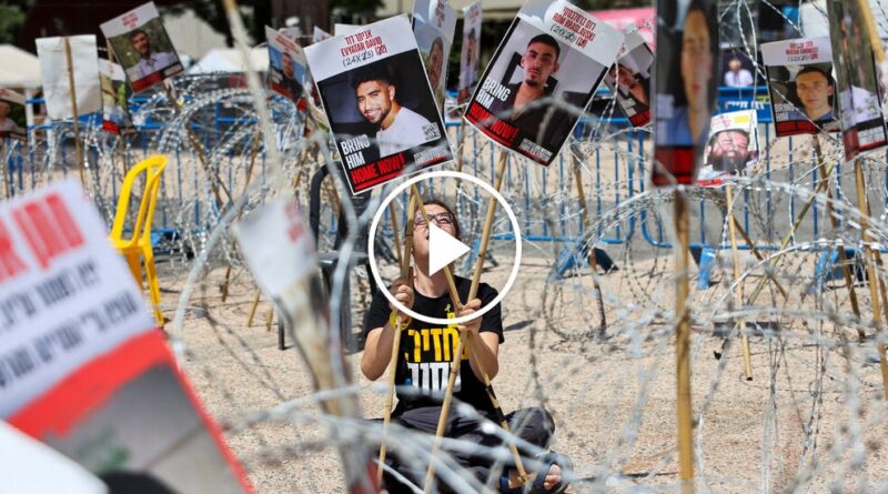 Video: Hundreds Protest in Tel Aviv After Hostage Videos Surface From Gaza
