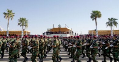 FILE PHOTO: Iraqi Prime Minister Mustafa al-Kadhimi attends a military parade for the members of Iraqi Popular Mobilization Forces (PMF) marking its eighth anniversary, in Diyala province, Iraq July 23, 2022. Iraqi Prime Minister Media Office/Handout via REUTERS ATTENTION EDITORS - THIS IMAGE WAS PROVIDED BY A THIRD PARTY/File Photo