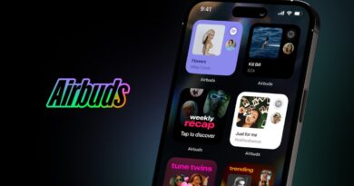 screenshots of Airbuds mobile app