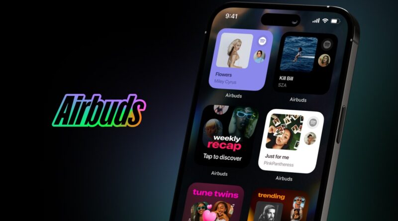 screenshots of Airbuds mobile app