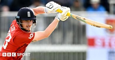 England batter Jordan Cox plays a shot