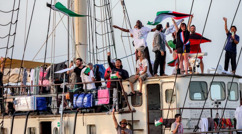 Gaza aid flotilla hit by drone attacks and explosions, activists say