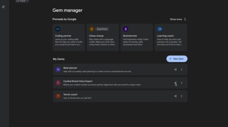 Google now lets you share your custom Gemini AI assistants known as Gems | TechCrunch