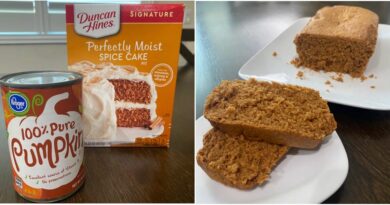 I made pumpkin bread with just 2 ingredients. It reminded me of my favorite Starbucks treat.