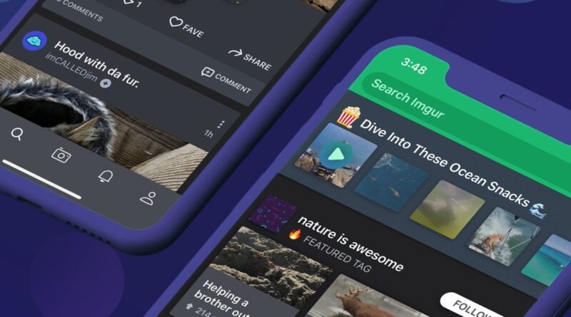Imgur displayed on smartphones