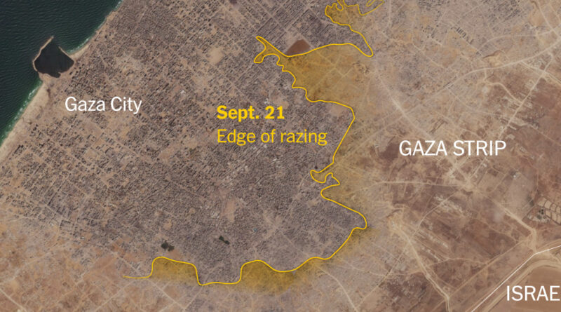Israel Is Flattening Areas of Gaza City