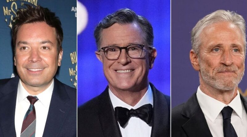 Late-night hosts react to Jimmy Kimmel's suspension