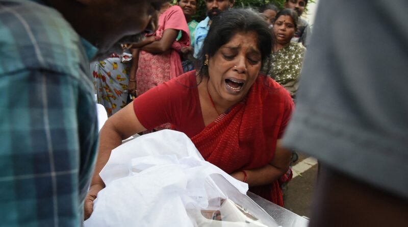 Photos: Crowd crush at political rally in southern India kills 39 people