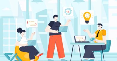 Group of developers working together.