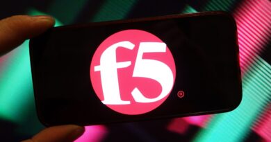 In this photo illustration, the F5 Networks company logo is seen displayed on a smartphone screen.