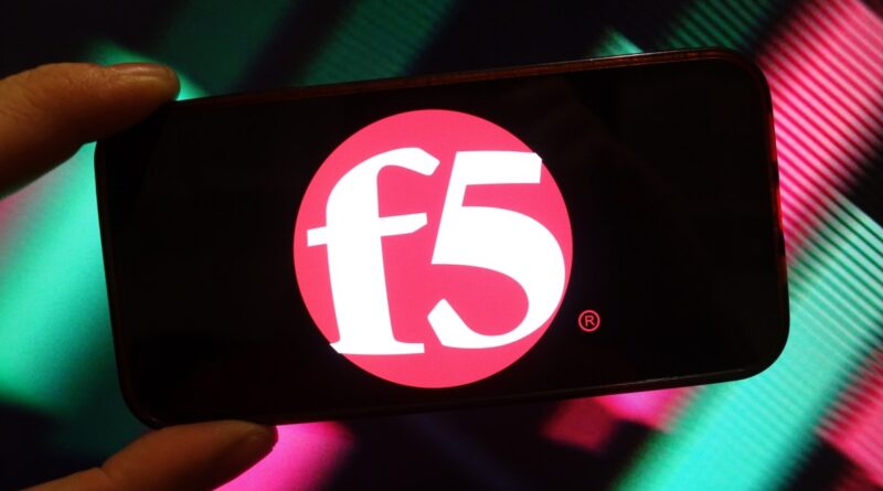 In this photo illustration, the F5 Networks company logo is seen displayed on a smartphone screen.