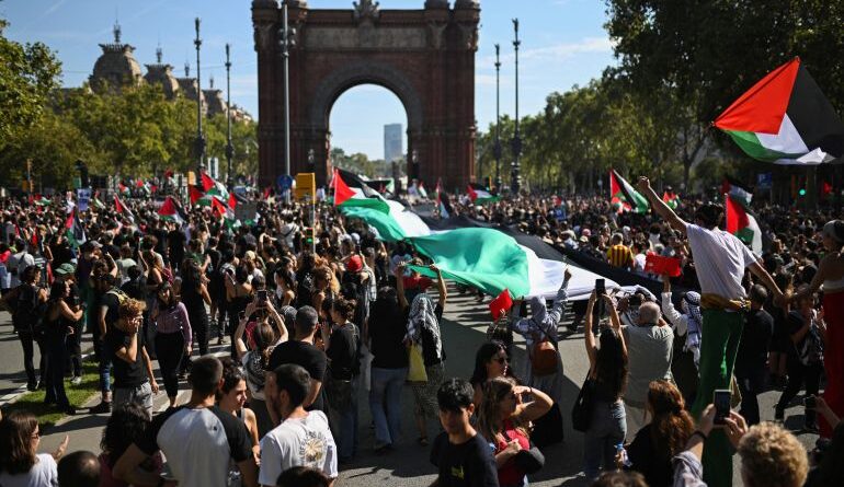 ISRAEL-PALESTINIANS/SPAIN-PROTEST