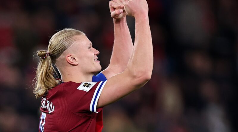 Haaland hat-trick helps Norway defeat Israel amid pro-Palestinian protest