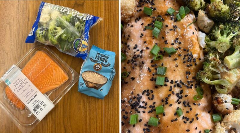 I meal-prep virtually the same high-protein sheet-pan dinner every week. It only takes 3 Trader Joe's ingredients.