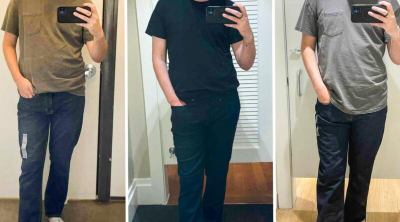 I tried on jeans at Old Navy, Banana Republic, and Gap. My favorite pair was incredibly comfortable.