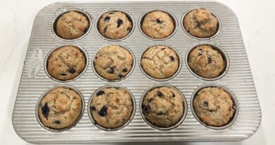 I was sick of my usual breakfast options, so I made Ina Garten's blueberry muffins. The whole family loved this simple recipe.