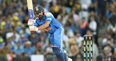 Rohit Sharma in action.