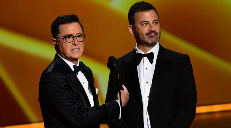 Kimmel told Colbert he got ABC's call pulling his show when his guests were already seated