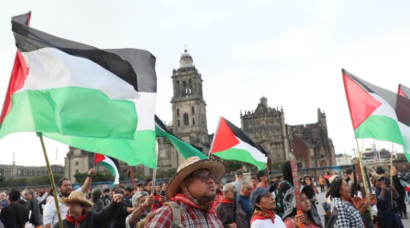 March for 1968 Mexican student massacre eclipsed by support for Gaza
