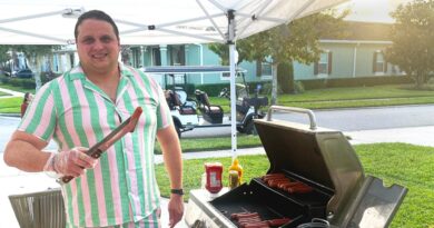 My husband is grilling 200 hot dogs this Halloween