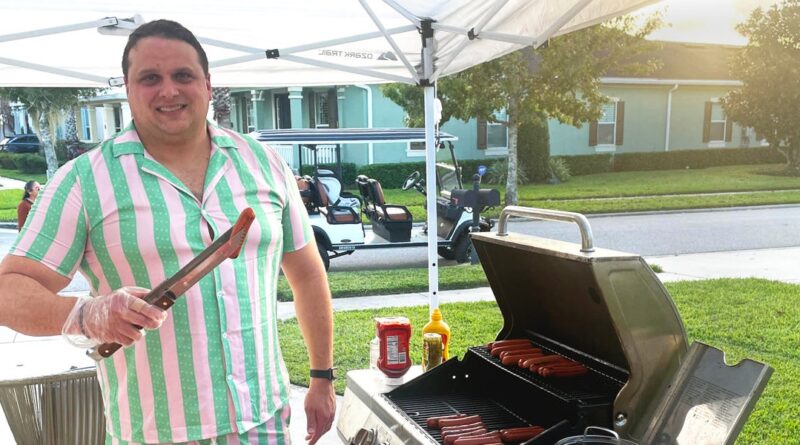 My husband is grilling 200 hot dogs this Halloween