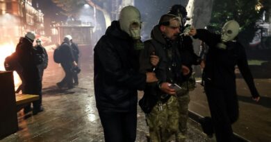 Police fire water cannon at Georgia protesters near presidential palace