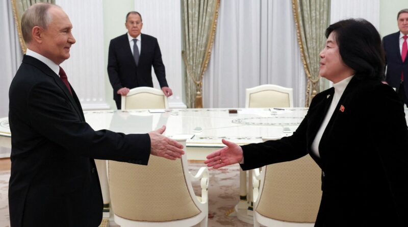 Putin meets top North Korean diplomat, says ties developing as planned