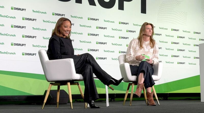 Waymo Co-CEO Takedra Mawakana and TechCrunch Transportation Editor Kirsten Korosec at TechCrunch Disrupt 2025