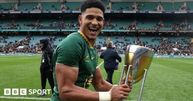 South Africa players celebrate