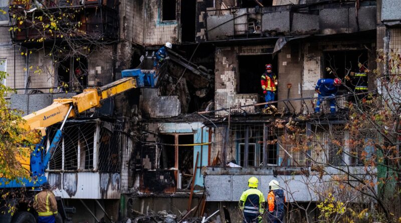 Russian overnight attack on Ukraine’s Kyiv kills at least 3, wounds dozens