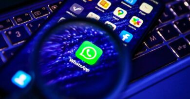 The WhatsApp icon displayed on an iPhone.