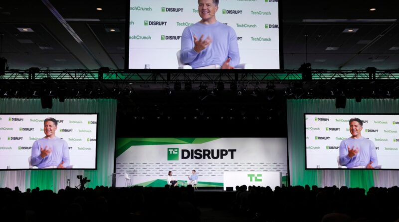 Editor-in-Chief & GM of TechCrunch, and Roelof Botha speak onstage during day one of TechCrunch Disrupt 2025 at Moscone Center on October 27, 2025 in San Francisco