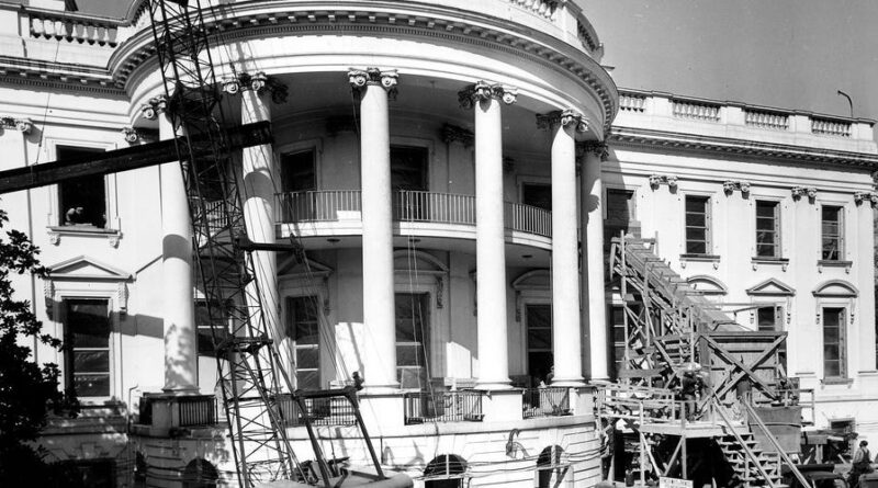 Trump is adding a ballroom to the East Wing. Photos from the 1950s show the last major White House renovation.